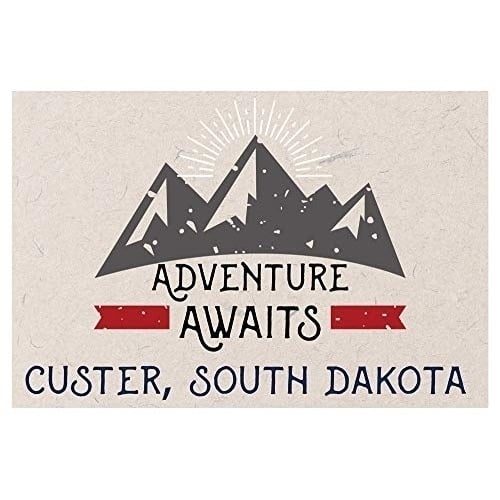 Custer South Dakota Souvenir 2x3 Inch Fridge Magnet Adventure Awaits Design Image 1