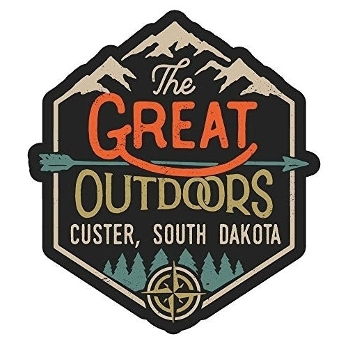 Custer South Dakota The Great Outdoors Design 4-Inch Fridge Magnet Image 1