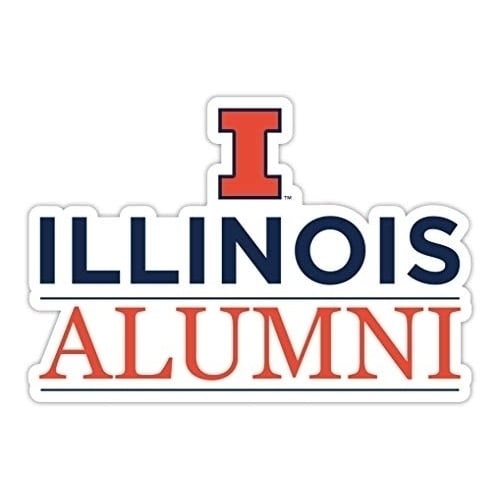 Illinois Fighting Illini 4-Inch Alumni 4-Pack NCAA Vinyl Sticker - Durable School Spirit Decal Image 1