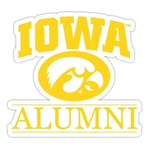 Iowa Hawkeyes 4-Inch Alumni 4-Pack NCAA Vinyl Sticker - Durable School Spirit Decal Image 1