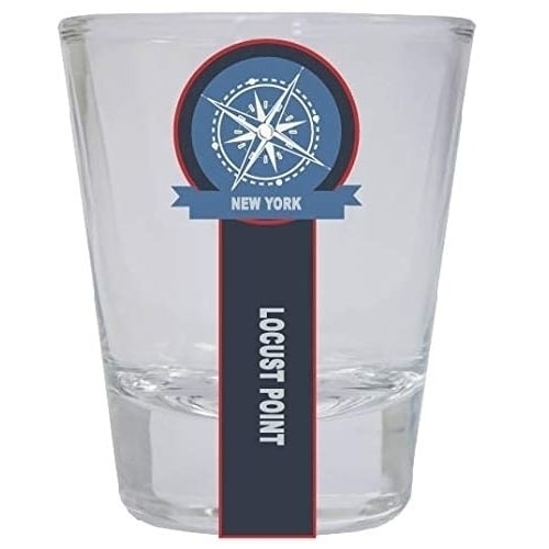 Locust Point York Nautical Souvenir Round Shot Glass Image 1