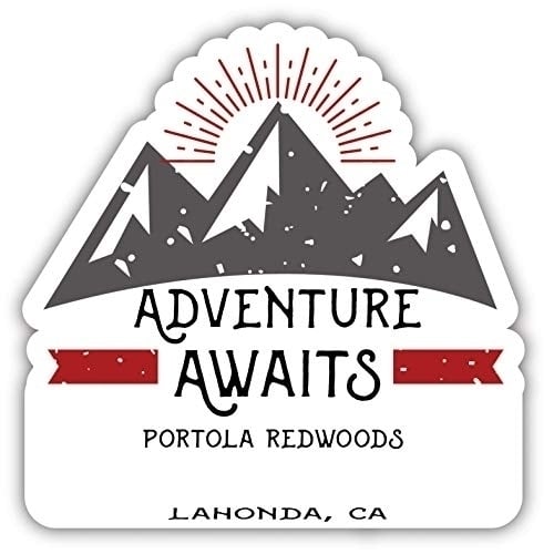 Portola Redwoods Lahonda California Souvenir Decorative Stickers (Choose theme and size) Image 1