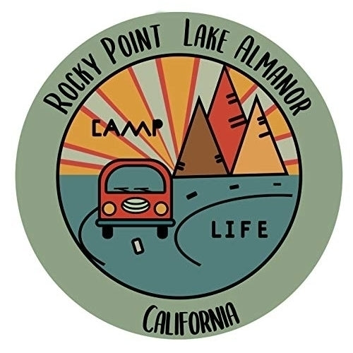 Rocky Point Lake Almanor California Souvenir Decorative Stickers (Choose theme and size) Image 1