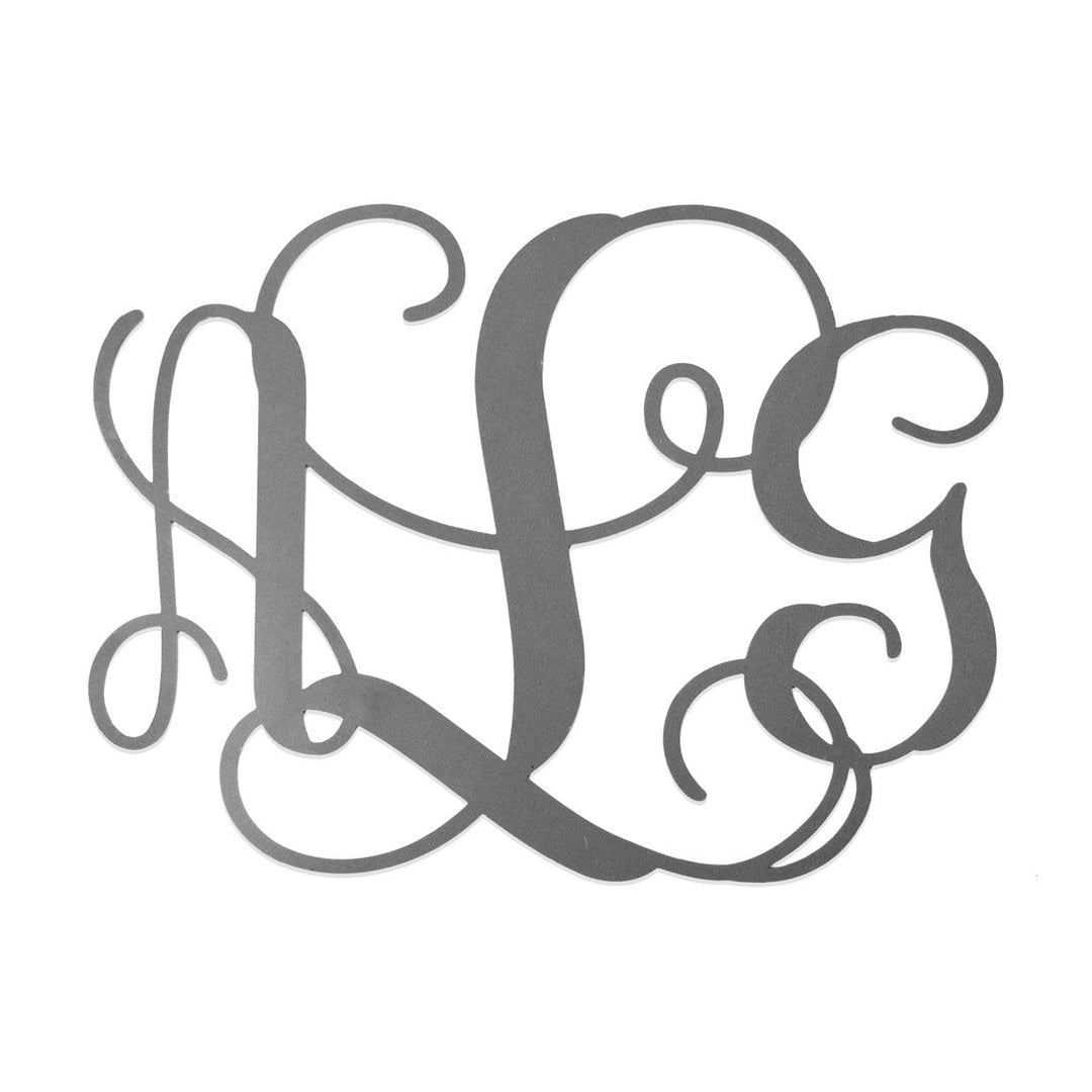 Fancy 3 Letter Monogram - 2 Sizes - Metal  Family Monogram Image 4