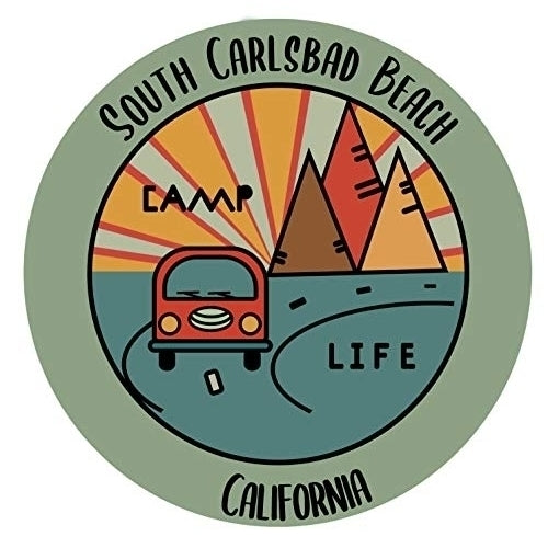 South Carlsbad Beach California Souvenir Decorative Stickers (Choose theme and size) Image 1