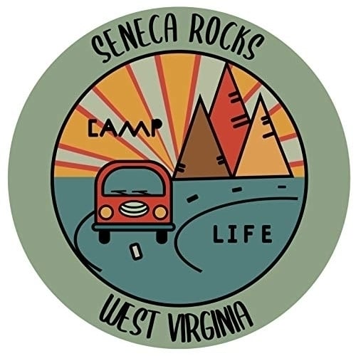 Seneca Rocks West Virginia Souvenir Decorative Stickers (Choose theme and size) Image 2