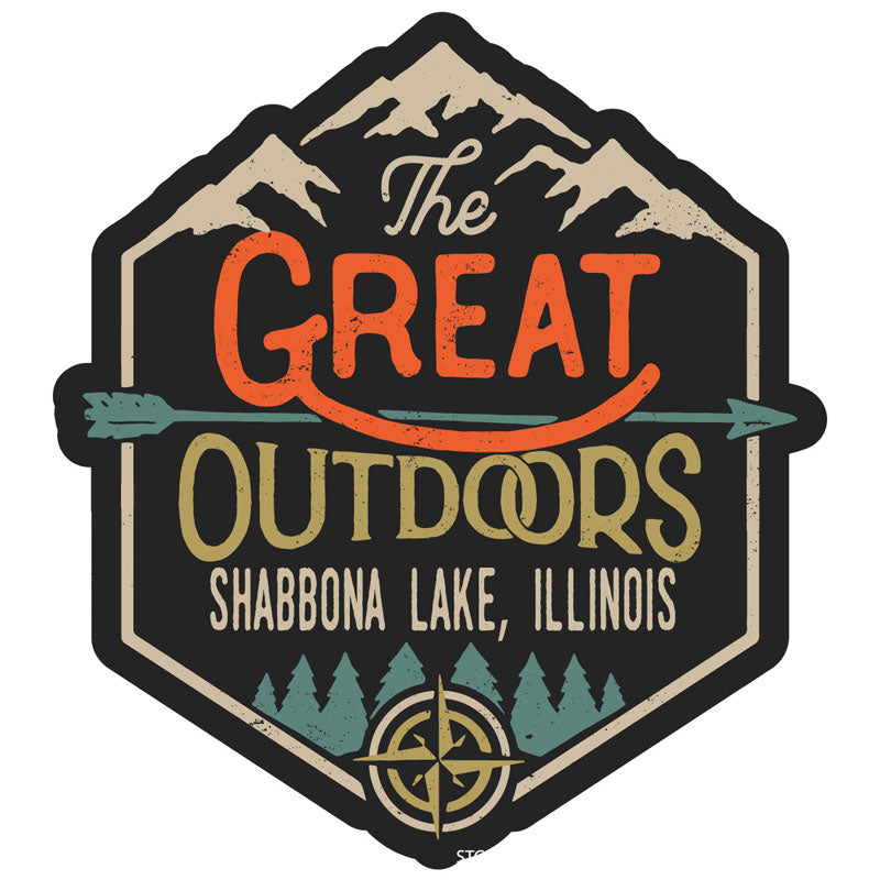 Shabbona Lake Illinois Souvenir Decorative Stickers (Choose theme and size) Image 1