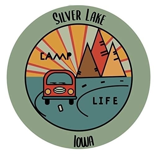 Silver Lake Iowa Souvenir Decorative Stickers (Choose theme and size) Image 1