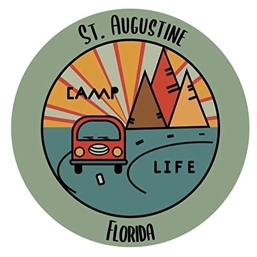 St. Augustine Florida Souvenir Decorative Stickers (Choose theme and size) Image 1