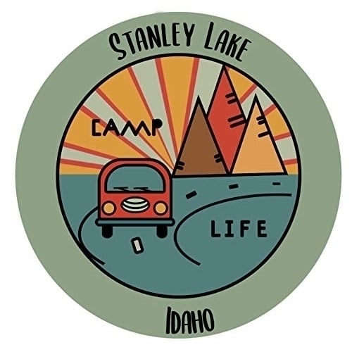 Stanley Lake Idaho Souvenir Decorative Stickers (Choose theme and size) Image 1