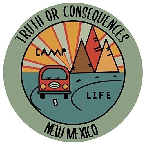 Truth Or Consequences Mexico Souvenir Decorative Stickers (Choose theme and size) Image 1