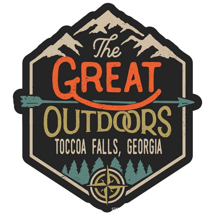 Toccoa Falls Georgia Souvenir Decorative Stickers (Choose theme and size) Image 1