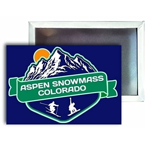 Aspen Snowmass Colorado Ski Snowboard Winter Adventures 2.5"X3.5" Refrigerator Magnet Image 1