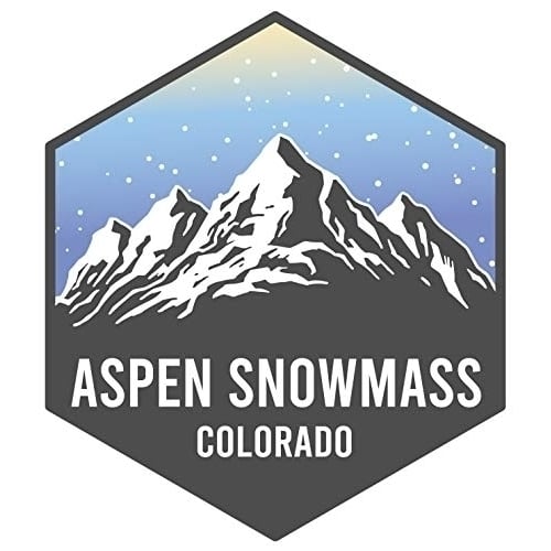 Aspen Snowmass Colorado Ski Adventures Souvenir 4 Inch Vinyl Decal Sticker 4-Pack Image 1