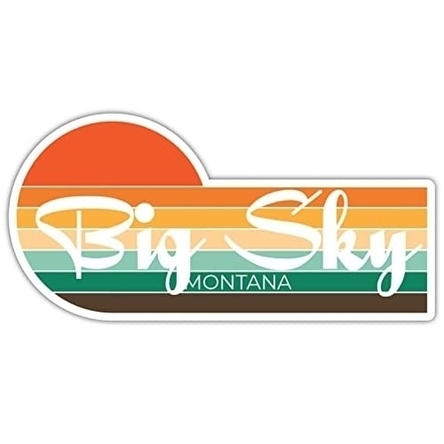 Big Sky Montana 4 x 2.25 Inch Fridge Magnet Retro Vintage Sunset City 70s Aesthetic Design Image 1