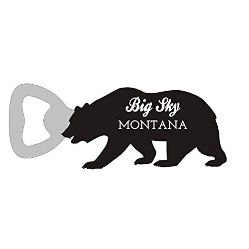 Big Sky Montana Camping Souvenir Bear Bottle Opener Image 1