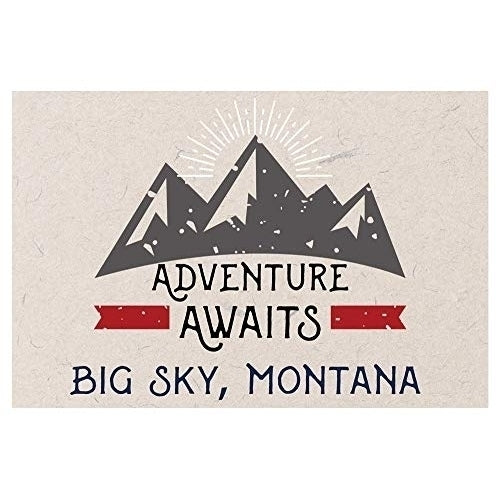 Big Sky Montana Souvenir 2x3 Inch Fridge Magnet Adventure Awaits Design Image 1