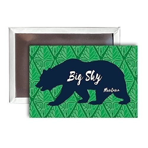 Big Sky Montana Souvenir 2x3-Inch Fridge Magnet Bear Design Image 1