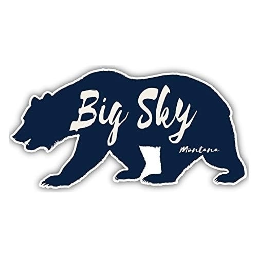 Big Sky Montana Souvenir 3x1.5-Inch Fridge Magnet Bear Design Image 1