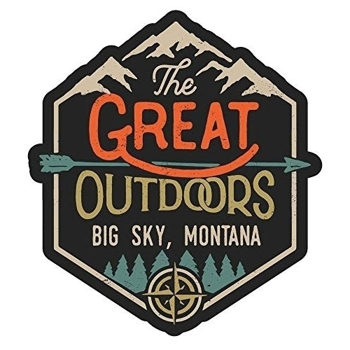 Big Sky Montana The Great Outdoors Design 4-Inch Fridge Magnet Image 1