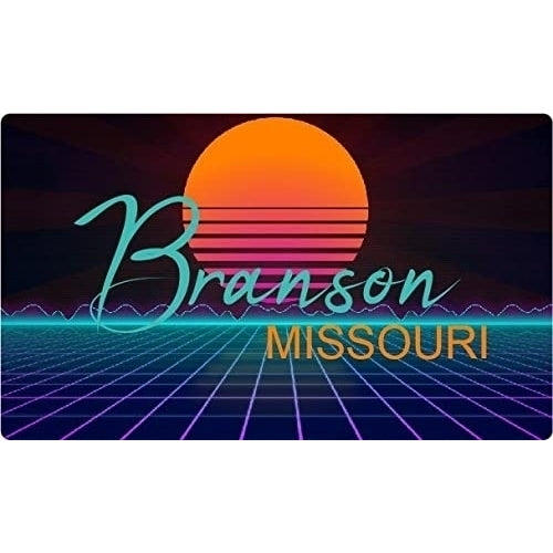 Branson Missouri 4 X 2.25-Inch Fridge Magnet Retro Neon Design Image 1