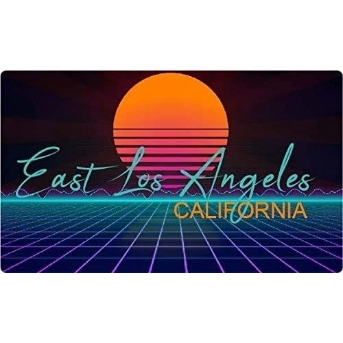 East Los Angeles California 4 X 2.25-Inch Fridge Magnet Retro Neon Design Image 1