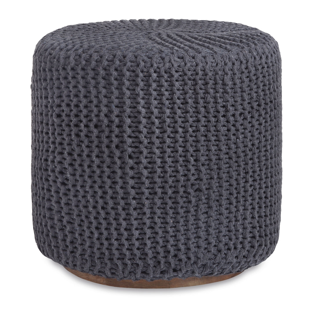 Boyd 3-in-1 Round Pouf-Ottoman-End Table Image 7