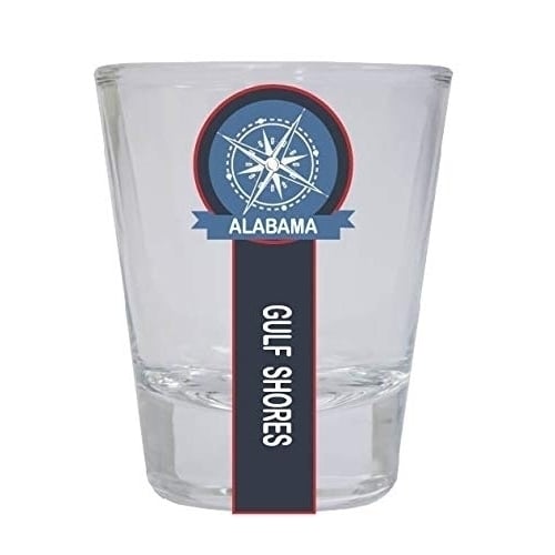 Gulf Shores Alabama Nautical Souvenir Round Shot Glass Image 1