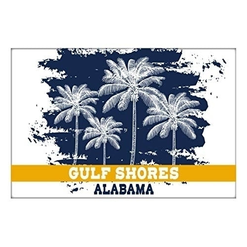 Gulf Shores Alabama Souvenir 2x3 Inch Fridge Magnet Palm Design Image 1