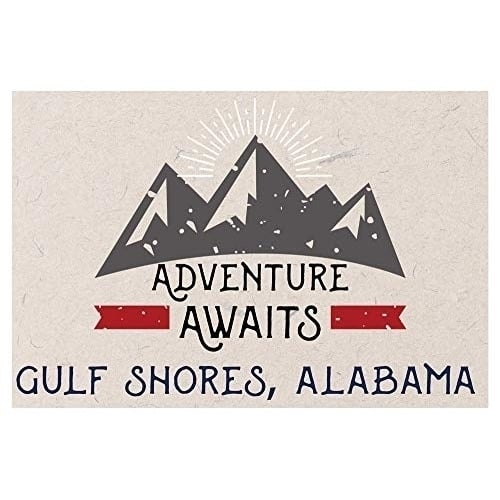 Gulf Shores Alabama Souvenir 2x3 Inch Fridge Magnet Adventure Awaits Design Image 1