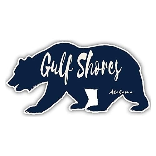 Gulf Shores Alabama Souvenir 3x1.5-Inch Fridge Magnet Bear Design Image 1