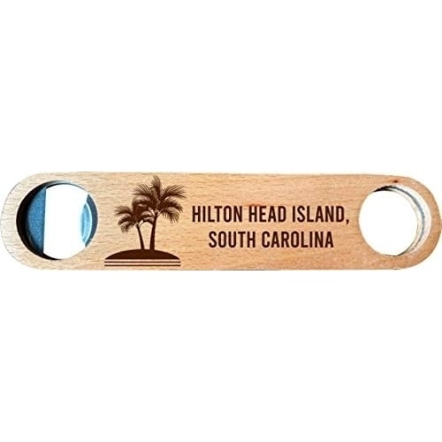 Hilton Head Island, South Carolina, Wooden Bottle Opener palm design Image 1