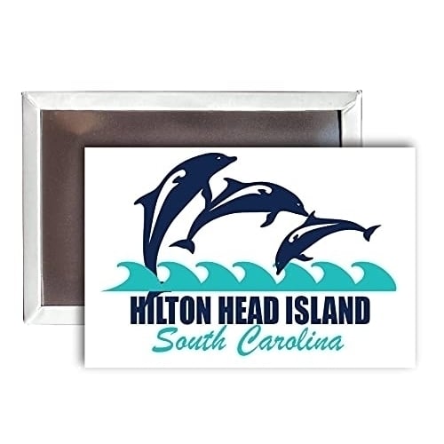 Hilton Head Island South Carolina Souvenir 2x3-Inch Fridge Magnet Dolphin Design Image 1