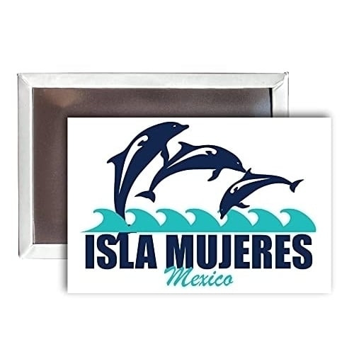 Isla Mujeres Mexico Souvenir 2x3-Inch Fridge Magnet Dolphin Design Image 1