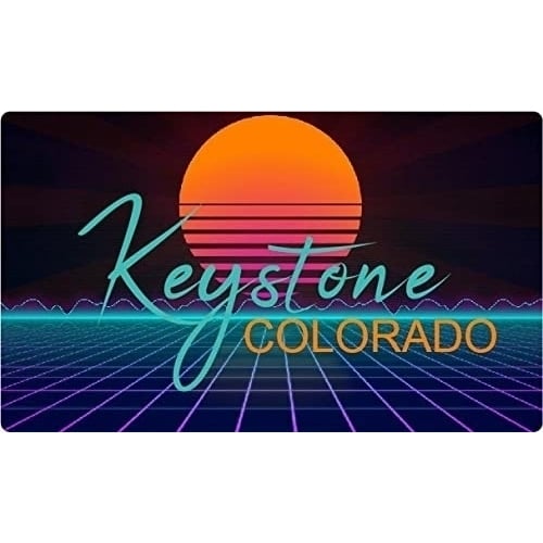 Keystone Colorado 4 X 2.25-Inch Fridge Magnet Retro Neon Design Image 1