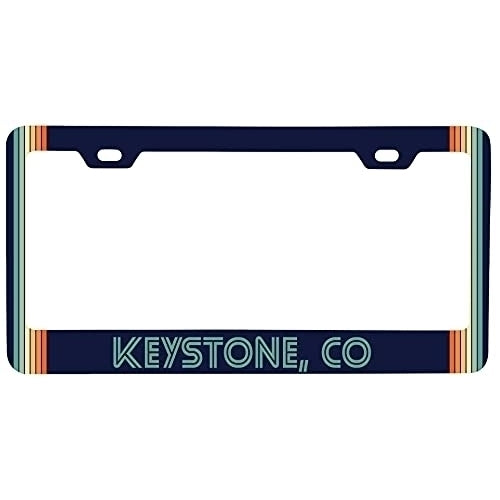 Keystone Colorado Car Metal License Plate Frame Retro Design Image 1