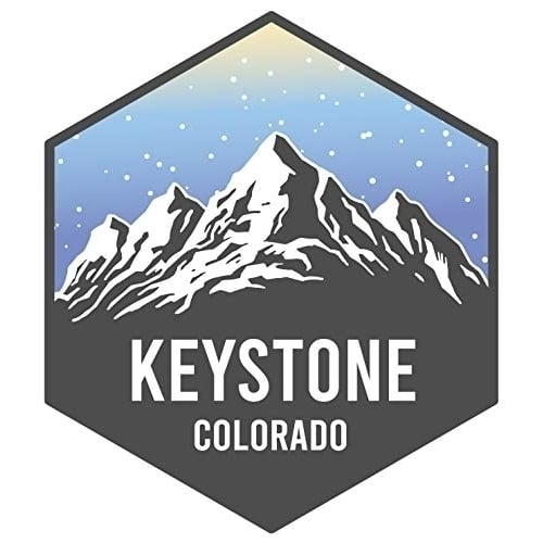 Keystone Colorado Ski Adventures Souvenir 4 Inch Vinyl Decal Sticker 4-Pack Image 1