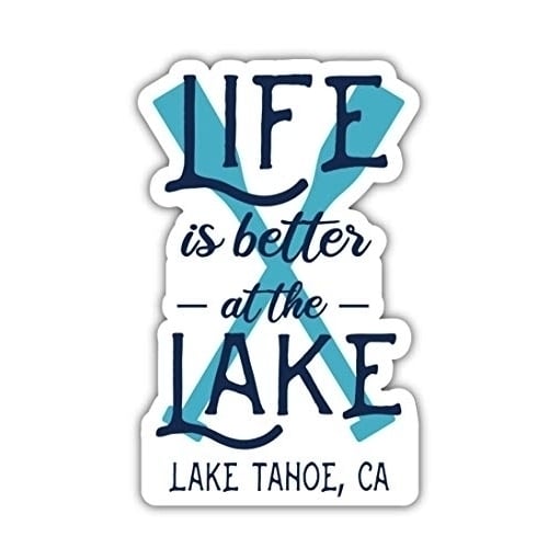 Lake Tahoe California Souvenir 4 Inch Vinyl Decal Sticker Paddle Design Image 1