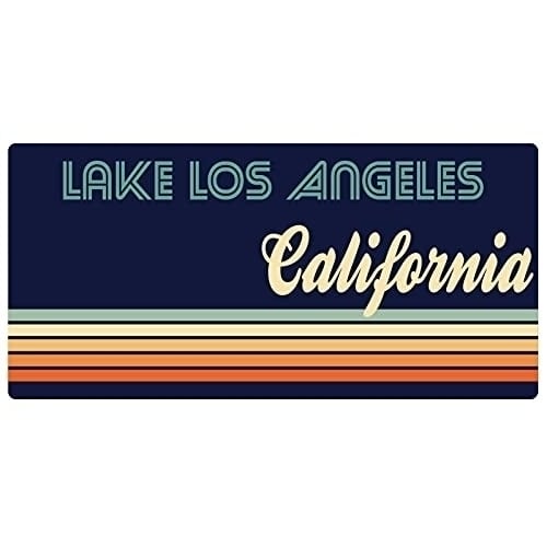 Lake Los Angeles California 5 x 2.5-Inch Fridge Magnet Retro Design Image 1