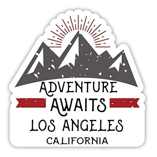 Los Angeles California Souvenir 2-Inch Vinyl Decal Sticker Adventure Awaits Design Image 1