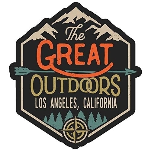 Los Angeles California The Great Outdoors Design 4-Inch Fridge Magnet Image 1