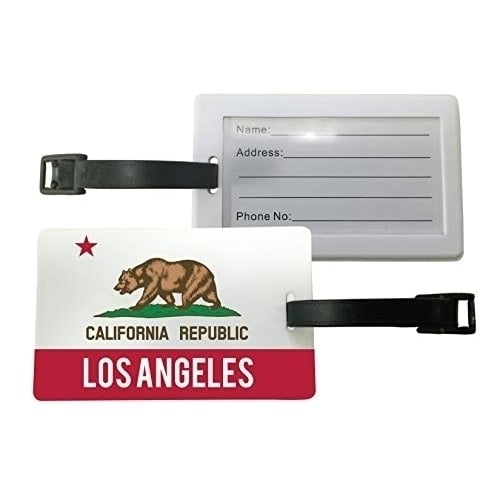 Los Angeles California West Coast Trendy Souvenir Travel Luggage Tag 2-Pack Image 1