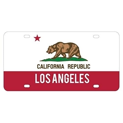 Los Angeles California West Coast Trendy Souvenir Metal License Plate Car Tag Image 1