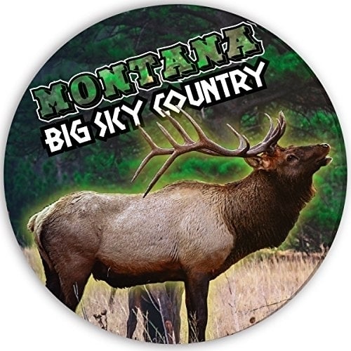 Montana Big Sky Country Elk State Souvenir Beverage Paper Coasters 4 Pack Image 1