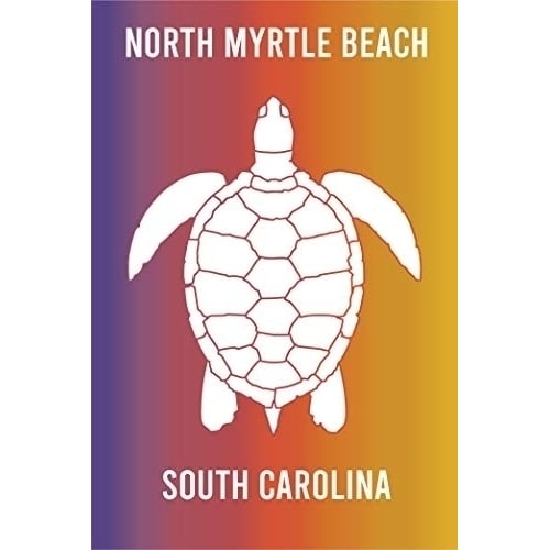 North Myrtle Beach South Carolina Souvenir 2x3 Inch Fridge Magnet Turtle Design Image 1