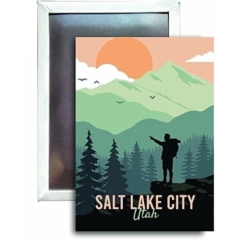 R and R Imports Salt Lake City Utah Refrigerator Magnet 2.5"X3.5" Approximately Hike Destination Image 1