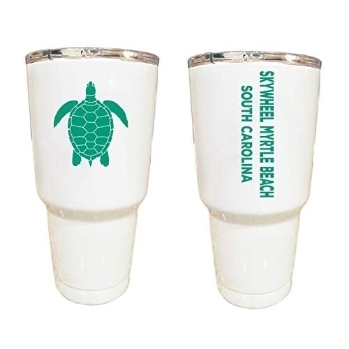 Skywheel Myrtle Beach South Carolina Souvenir 24 oz Insulated Stainless Steel Tumbler White White. Image 1