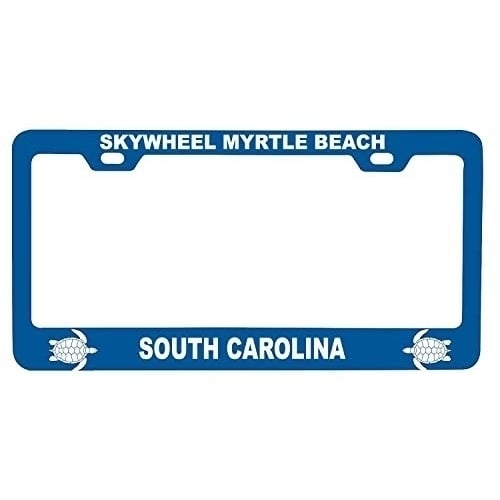 R and R Imports SkyWheel Myrtle Beach South Carolina Turtle Design Souvenir Metal License Plate Frame Image 1