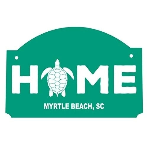 R and R Imports Myrtle Beach South Carolina Souvenir Wood Sign with String Image 1