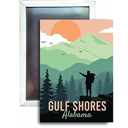 R and R Imports Gulf Shores Alabama Refrigerator Magnet 2.5"X3.5" Approximately Hike Destination Image 1